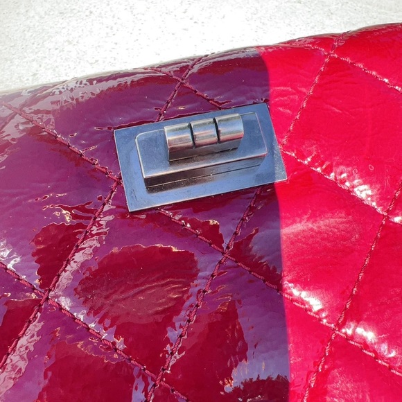 Chanel Reissue 227 Double Flap Bag Patent Red - Picture 10 of 10